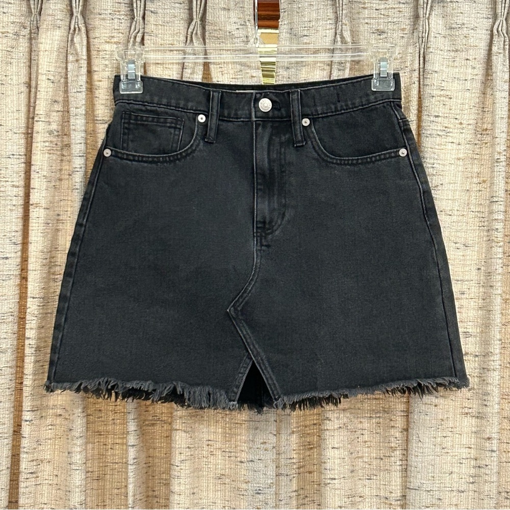 Madewell Rigid Denim A-Line Mini Skirt: Cutout Edition - 26
